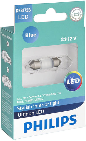Philips DE3175BLED Ultinon LED Bulb (Blue), 1 Pack