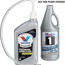 Slippery Pete - Lower Unit Gear Oil Pump for Standard Quart Bottles, Includes 3/8" Metal Swivel, 8mm and 10mm Adapters to Fit Most Major Marine Boat Outboard Motors