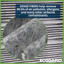 Ecogard XC25869C Premium Cabin Air Filter with Activated Carbon Odor Eliminator Fits Chrysler 200 2011-2014, Sebring 2007-2010 | Dodge Journey 2009-2019, Avenger 2008-2014