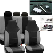 FH Group FH-PU103115 High Back Royal PU Leather Beige/Black Car Seat Covers Airbag Compatible & Split FH1002 Non-Slip Dash Grip Pad-Fit Most Car, Truck, SUV, or Van