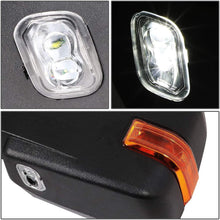 Black Left+Right Side Power Heated LED Turn Signal+Puddle Light Towing Mirrors Replacement for Ford F-150 Pickup 04-14