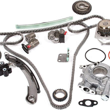 Evergreen TK3034WOPT Timing Chain Kit, Oil Pump, and Water Pump Compatible With 04-09 Nissan Altima Maxima Quest 3.5L VQ35DE