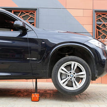 KUNFINE 2-in-1 Multifunctional Portable Car 5 Ton Electric Tire Lifting Auto Jacks Hydraulic Air Infatable Car Floor Jack LED Inflator Pump for Car SUV Trunk Sedan Van(6.1-17.7 inches)