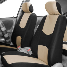 TLH Multifunctional Flat Cloth Seat Covers Front Set, Airbag Compatible, Gray Color-Universal Fit for Cars, Auto, Trucks, SUV