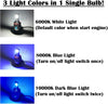 CK Formula (3 Colors in 1 Bulb) H11 6000K White 8000K 10000K Dark Blue Xenon COB LED (Low Beam Headlight) 7600LM 72W USA