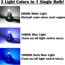 CK Formula (3 Color in 1 Bulb) H11 6000K Ultra White 8000K 10000K Blue Xenon COB LED (Low Beam Headlight) 7600 LM 72W US