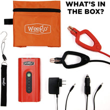 Weego 44.1 Jump Starting Power Pack (New 2019 Model) 2100 Peak 440 Cranking Amps High Performance Lithium Ion Jump Starter Quick Charges Phones 500 Lumen LED Flashlight IP 65 Water Resistent