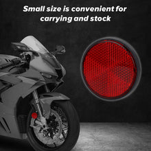 NTHREEAUTO Red Reflectors Motorcycle Safety Reflector Reflective Sticker Universal Compatible with Bicycle, Bike, Trailer, Cars, Trucks, Boat, ATV, Dirt Bike, Driveway