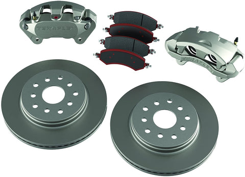 TeraFlex 4303400 JK Front Big Brake Kit (with Big Calipers, PLAIN 13.3