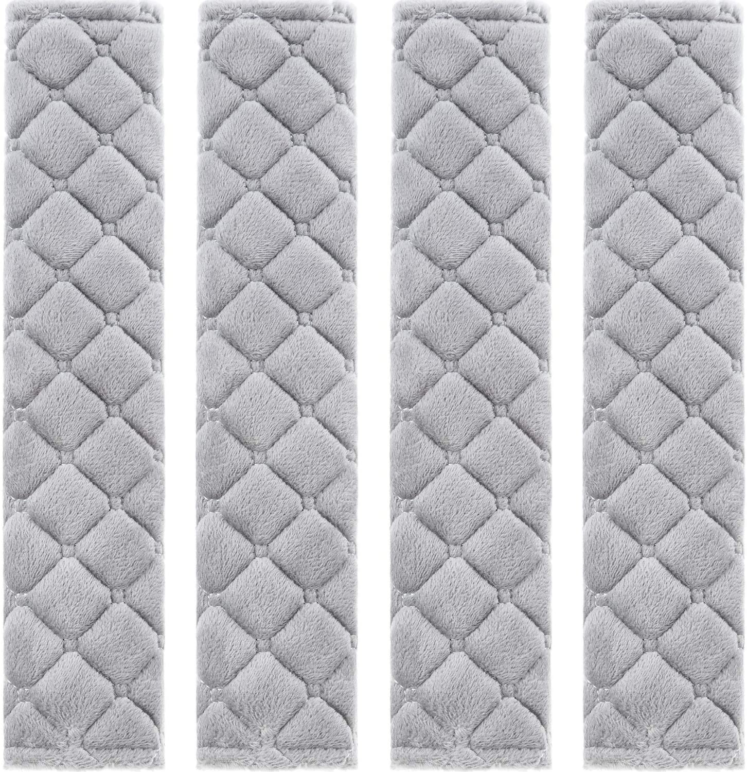 Tatuo 4 Pack Car Seat Belt Pads Seatbelt Protector Soft Comfort Seat Belt Shoulder Strap Covers Harness Pads Helps Protect Your Neck and Shoulder (Gray)