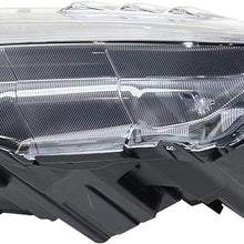 Headlight Assembly Compatible with 2016-2019 Honda Civic LED Composite Clear Lens With bulb(s) Driver Side