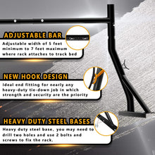 Truck Ladder Rack 800lbs Capacity Heavy Duty Extendable Universal Pickup Rack Two-bar Set Matte Black One Pair