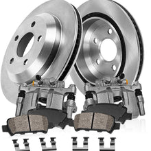 CCK02606 [2] REAR Original Calipers + [2] OE Rotors + [4] Low Dust Ceramic Brake Pads