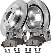 Callahan CCK02561 [2] REAR Original Calipers + [2] OE Rotors + [4] Low Dust Ceramic Brake Pads