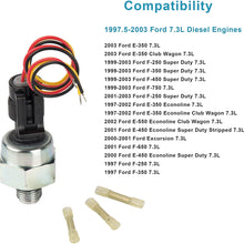 Ford 7.3 ICP Sensor with Pigtail Connector, Fits 1997-2003 Ford 7.3L Diesel Engines Powerstroke, Injection Control Pressure Sensor