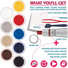Coconix Fabric and Carpet Repair Kit - Repairer of Your Car Seat, Couch, Furniture, Upholstery or Jacket - Fixes Cigarette Burn Holes, Tear or Rips. Super Easy Instructions to Match Any Color, Pattern