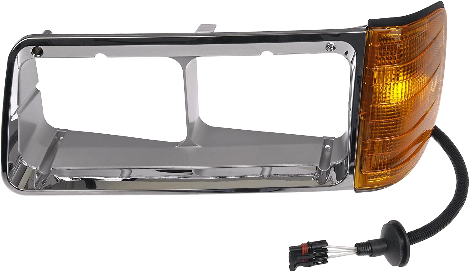 Dorman 889-5208 Driver Side Headlight Bezel for Select Freightliner Models, Chrome