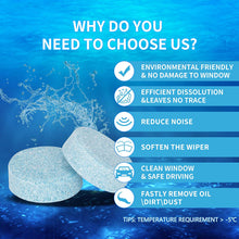 Wemk 30 Pcs Car Windshield Glass Concentrated Clean Washer Tablets, Multifunctional Effervescent Spray Cleaner Cleaning Tool, Window Cleaner, Environmental Friendly, Save Money