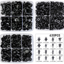GLK 636Pcs Car Push Retainer Clips Plastic Fasteners Kit with 16 Most Popular Size Nylon Bumper Fender Panel Clips Push Pin Rivets for Toyota GM Ford Honda Chrysler