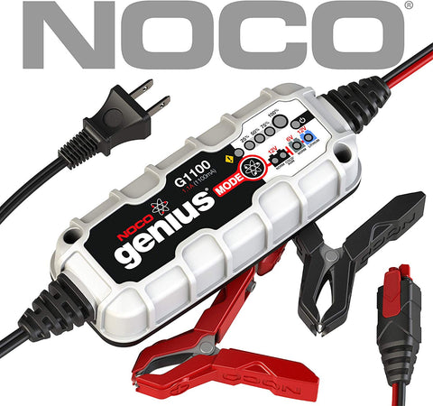 NOCO Genius G1100 6V/12V 1.1 Amp Battery Charger and Maintainer