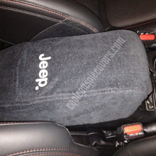 Seat Armour Officially Licensed Custom Fit Center Console Cover with Jeep Embroidered Logo for Select Jeep Grand Cherokee Models(2011-2017) - (Black)