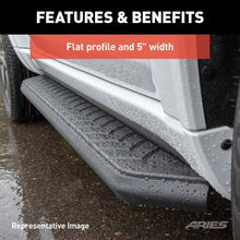 ARIES 2051970 AeroTread Running Boards 5 in. Carbide Black Powder Coat Aluminum Mounting Brackets Sold Separately AeroTread Running Boards