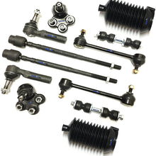 12 Pc Complete Suspension Kit Inner & Outer Tie Rod Ends Lower Ball Joints Bellow Boots, Sway Bar End Links