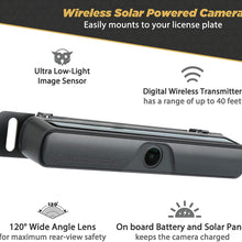 SCOSCHE WBUSSMM43-SP Wireless Solar Powered Backup Camera Kit with 4.3” Color Dash Monitor, License Plate Frame and MagicMount Select for Cars, Trucks and SUV’s