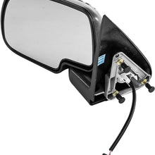 Left Driver Side Mirror for Chevy Avalanche Silverado GMC Sierra 1500 2500 (1999 2000 2001 2002) Chrome Non-Heated Power Operated Folding Outside Rear View Door Mirror - GM1320174