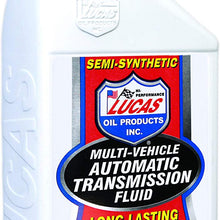 Lucas Oil 10418-6PK Semi-Synthetic Multi-Vehicle Automatic Transmission Fluid - 1 Quart, (Case of 6)