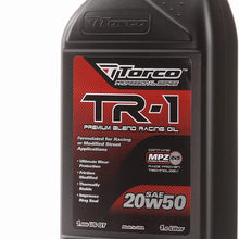 Torco A142050C TR-1 20w50 Racing Oil Bottle - 1 Liter Bottle, (Case of 12)