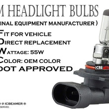 ICBEAMER H10 9140 9145 12V 55W Direct Plugin Can Replace OEM Auto Factory Standard Halogen Color Fog Light Bulb