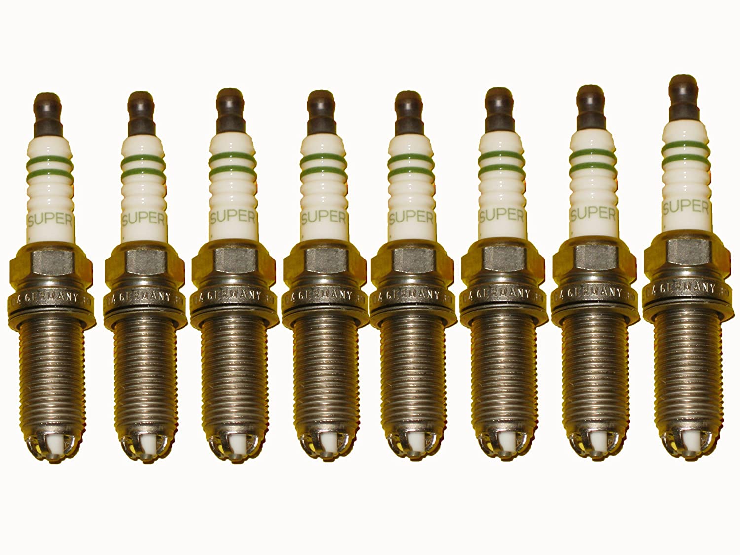 For Porsche Spark Plugs Plug Set Super Bosch OEM FGR5NQE04 / 0242245581 (8pcs) Cayman Boxster 911 Cayenne Panamera