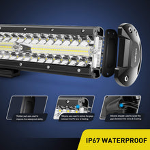 Nilight 18024C-A 420W 20Inch Triple Row Flood Spot Combo 42000LM Bar Driving Boat Led Off Road Lights for Trucks, 2 Years Warranty