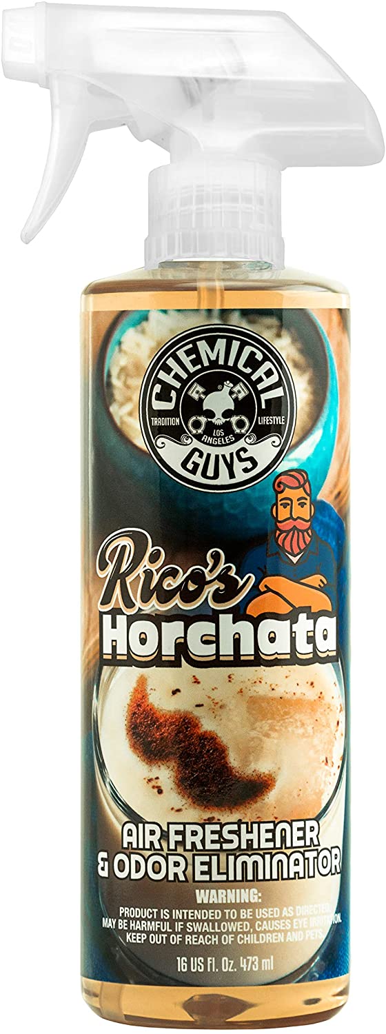 Chemical Guys AIR24016 16 oz Rico's Horchata Scent Air Freshener and Odor Eliminator, 16. Fluid_Ounces