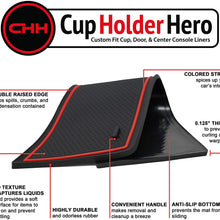 CupHolderHero for Honda CR-V CRV 2015-2016 Custom Liner Accessories – Premium Cup Holder, Center Console, and Door Pocket Inserts 17-pc Set (Red Trim)