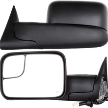 ANPART Towing Mirrors Fit for 1998-2001 Dodge Ram 1500 1998-2002 Dodge Ram 2500 Ram 3500 Tow Mirrors With A Pair Left and Right Side Power Regulation with Heating