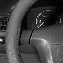 FH Group FH2006 Microfiber Embossed Leather Steering Wheel Cover (Gray) – Universal Fit for Cars Trucks & SUVs