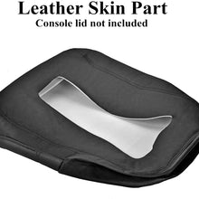 VeCarTech Leather Center Console Cover Microfiber Leather Replacement fit for 2007-2013 Chevy Chevrolet Silverado,Tahoe,Suburban,Avalanche,GMC Sierra,Rear end Zipper Design