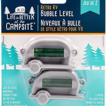 Camco Retro RV Level, 2 Pack - Provides Front-to-Back or Side-to-Side Leveling of Your RV - Can be Screw-Mounted or Mounted with The Provided Double-Sided Foam Tape - Includes (2) Levels (25520)