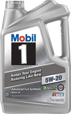 Mobil 1 120763 Synthetic Motor Oil 5W-20, 5 Quart