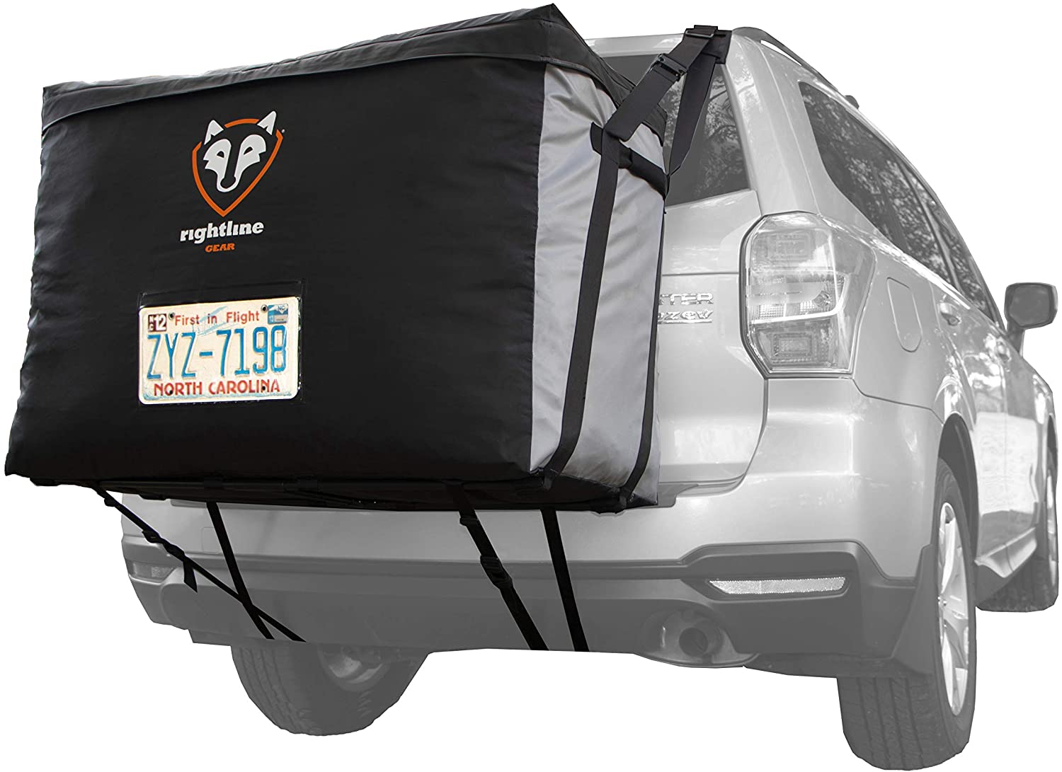Rightline Gear 100B90 Car Back Carrier, 13 cu ft, 100% Waterproof, Attaches With or Without Roof Rack (13 cu ft)