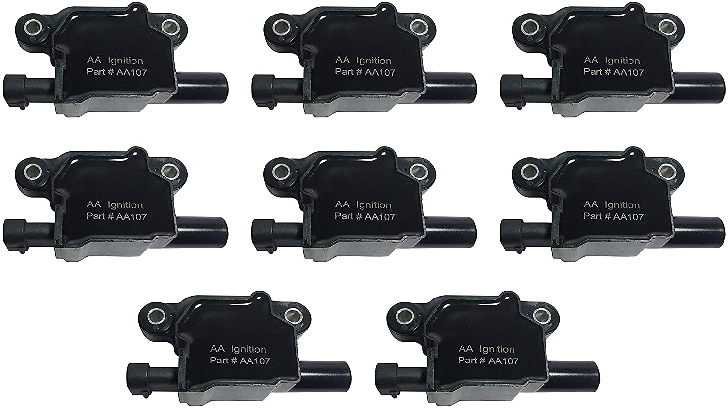 Ignition Coil Pack Set of 8 - Replaces 12570616, D510C - Compatible with Chevy, GMC, Pontiac, Cadillac & Buick 5.3L, 6.0L V8 - G8, Grand Prix, Tahoe, Yukon, Silverado, Impala, Trailblazer, Avalanche