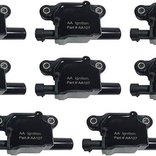 Ignition Coil Pack Set of 8 - Replaces 12570616, D510C - Compatible with Chevy, GMC, Pontiac, Cadillac & Buick 5.3L, 6.0L V8 - G8, Grand Prix, Tahoe, Yukon, Silverado, Impala, Trailblazer, Avalanche