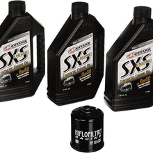 MaximaHiflofiltro SXSSEOCK004 SXS Full Synthetic Side x Side Engine Oil Change Kit for Yamaha Rhino 450/660, 3 L