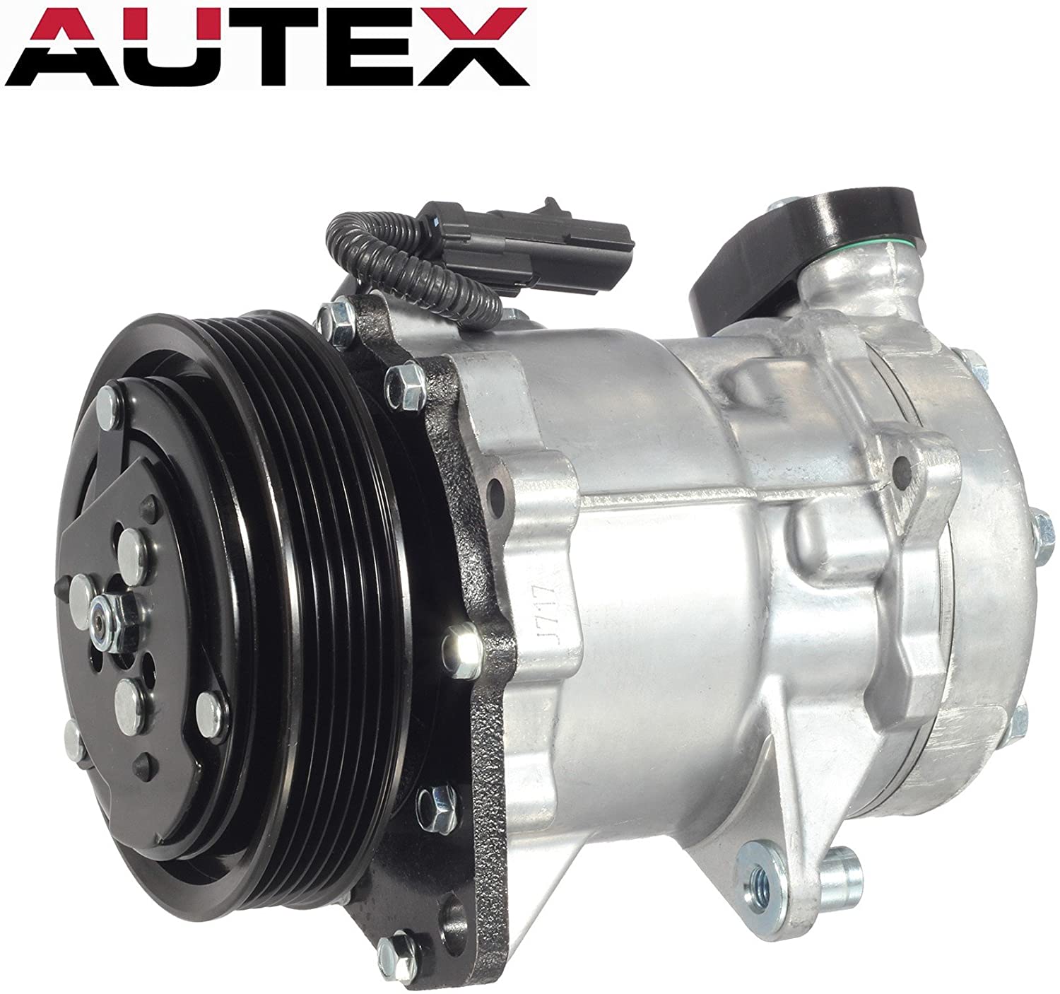 AUTEX AC Compressor & A/C Clutch CO 4854C TEM254491 C580R 55056335AA Compatible with Dodge Dakota 2002 2003/Durango 2002 2003/Ram 1500 2002 2003/Ram 2500 2002