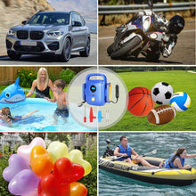 Mainfiter Car Tire Inflator, 12V DC Portable Car Tire Pump 150PSI Auto Pump/Shut Off Car Air Pump with Digital LCD Display and Emergency Led Flashlight for Car Tires