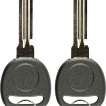 KeylessOption Replacement Uncut Transponder Chip Key Blank Ignition for Circle Plus (Pack of 2)