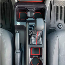 JDMCAR Liner Accessories Compatible with Toyota Tacoma 2016 2017 2018 2019 2020 Custom Fit Cup and Door Center Console Inserts (Double Cab, Red Trim)