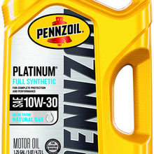 Pennzoil 550046205-3PK Platinum 5 quart 10W-30 Full Synthetic Motor Oil (SN/GF-5 Jug 3pk.)
